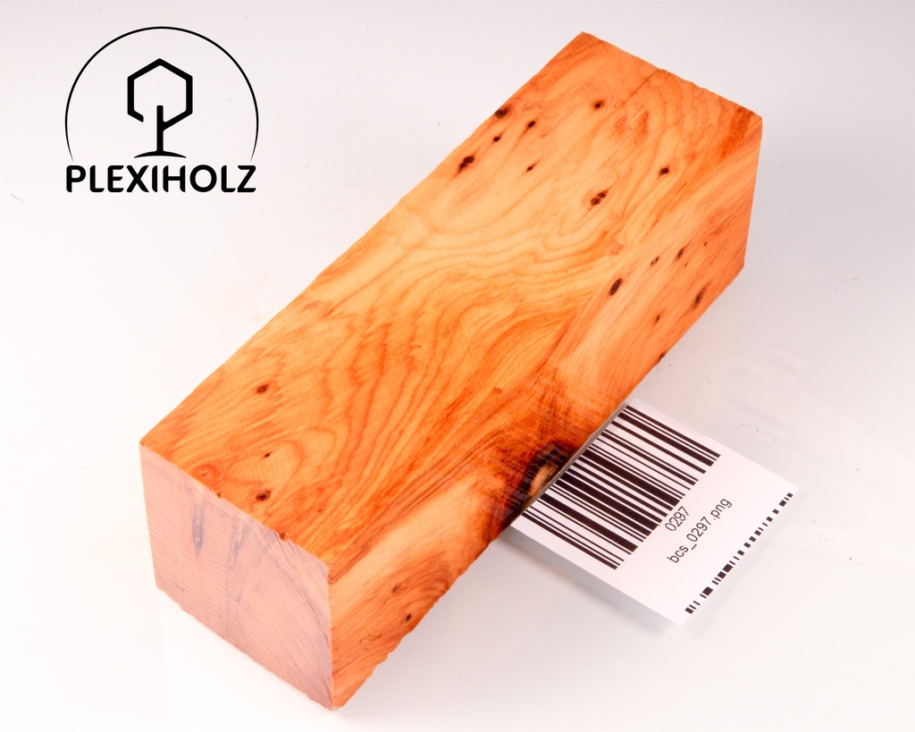 Thuja Maser Griffblock stabilisiert | 130x40x40 | plexiholz | burl handle | 0297