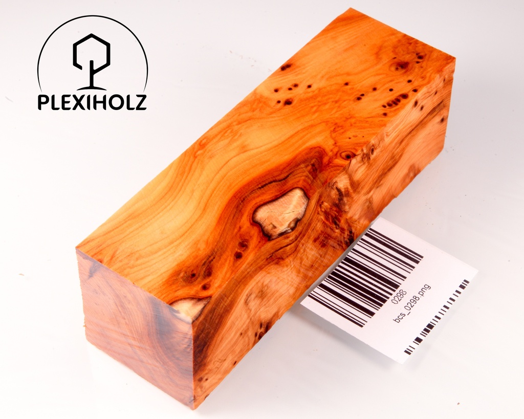 Thuja Maser Griffblock stabilisiert | 130x40x40 | plexiholz | burl handle | 0298