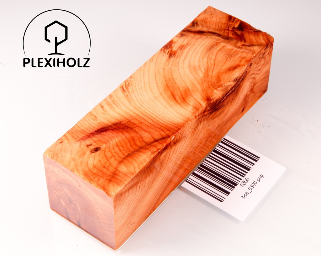 Thuja Maser Griffblock stabilisiert | 130x40x40 | plexiholz | burl handle | 0300