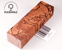 Buche gestockt Griffblock stabilisiert | 130x40x30 | plexiholz | knife handle | 0305