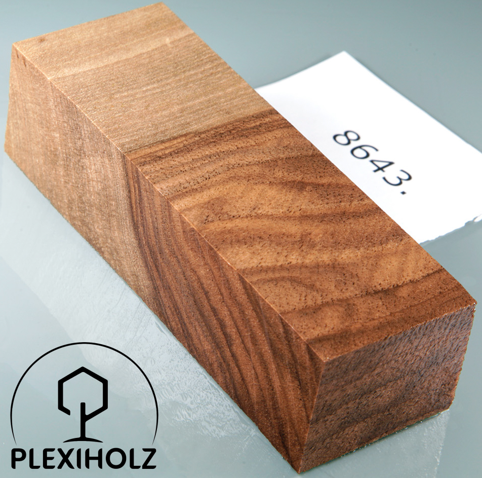 Walnuss Griffblock stabilisiert | 120x40x30 | plexiholz | 8643