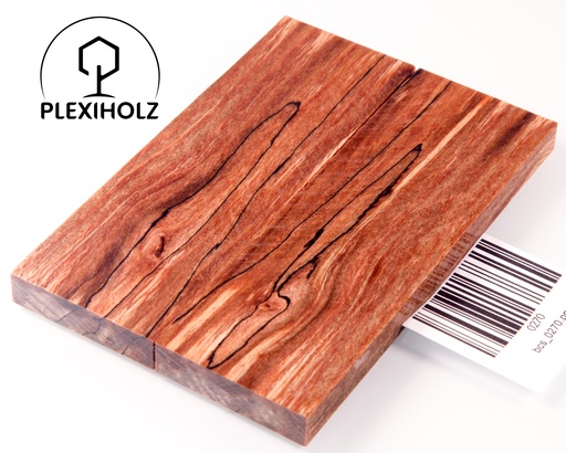 [0270] Buche gestockt stabilisiert Griffschalen| 120x40x10 | plexiholz | Messergriff 0270