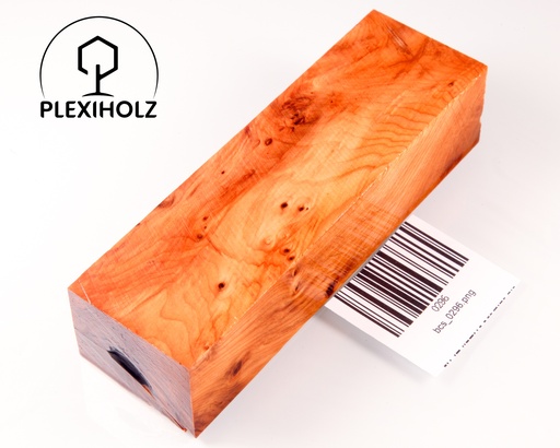 [0296] Thuja Maser Griffblock stabilisiert | 130x40x30 | plexiholz | burl handle | 0296