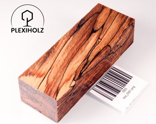 [0301] Buche gestockt Griffblock stabilisiert | 120x40x30 | plexiholz | knife handle | 0301